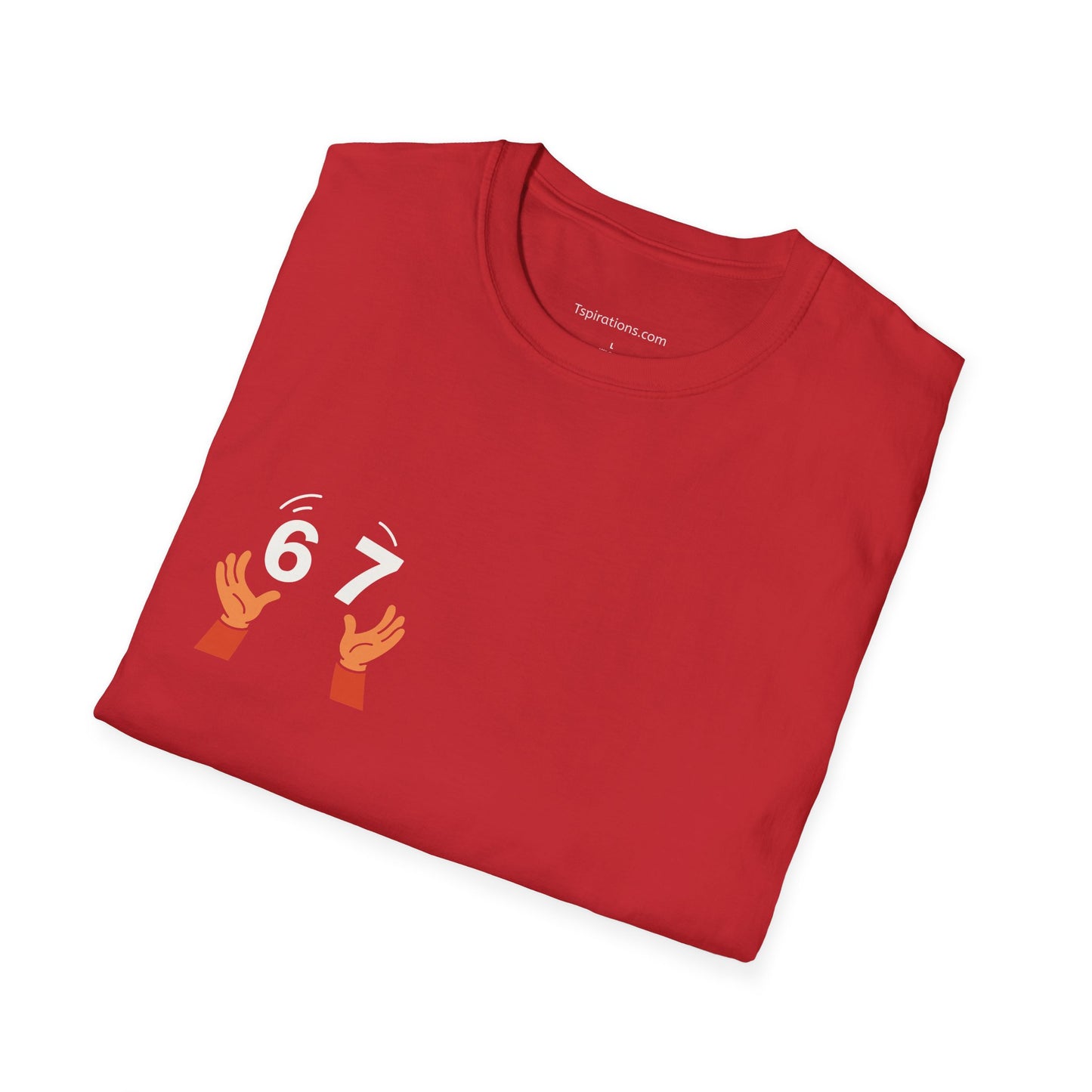 6-7 T‑Shirt — Hands Tossing '6-7' Graphic Tee