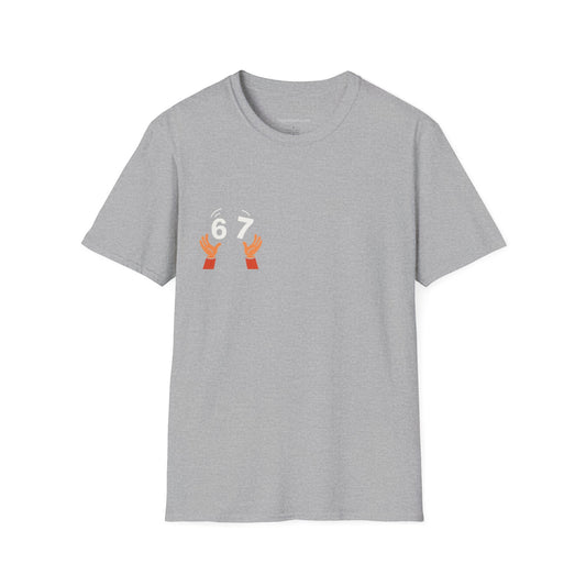 6-7 T‑Shirt — Hands Tossing '6-7' Graphic Tee