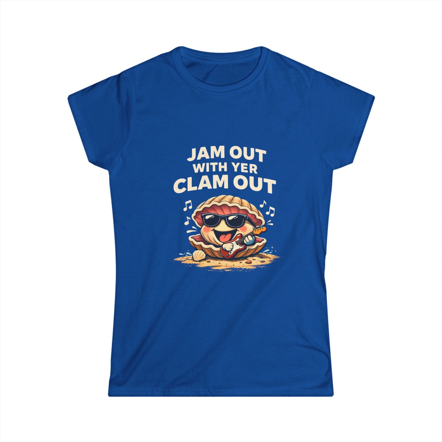 Jam Out With Yer Clam Out T-Shirt — Cute Cartoon Clam Music Tee for Women