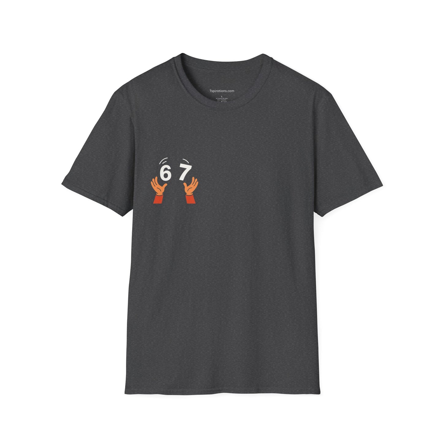 6-7  T‑Shirt — Hands Tossing '6-7' Graphic Tee