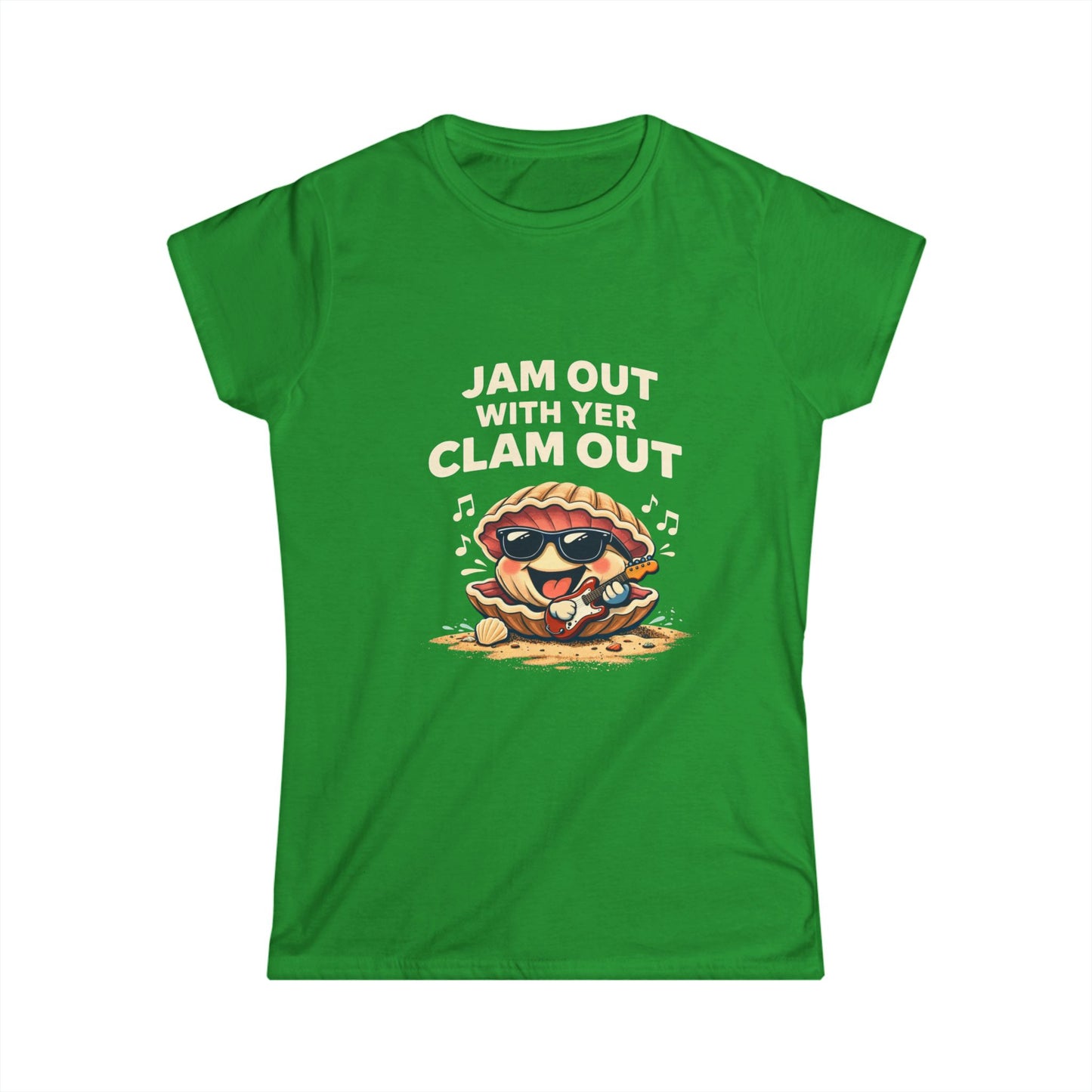 Jam Out With Yer Clam Out T-Shirt — Cute Cartoon Clam Music Tee for Women