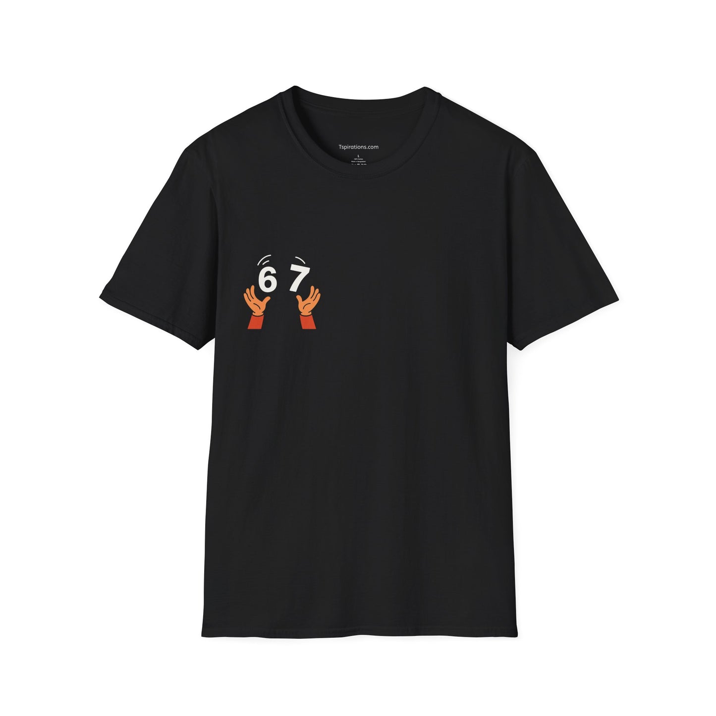 6-7  T‑Shirt — Hands Tossing '6-7' Graphic Tee