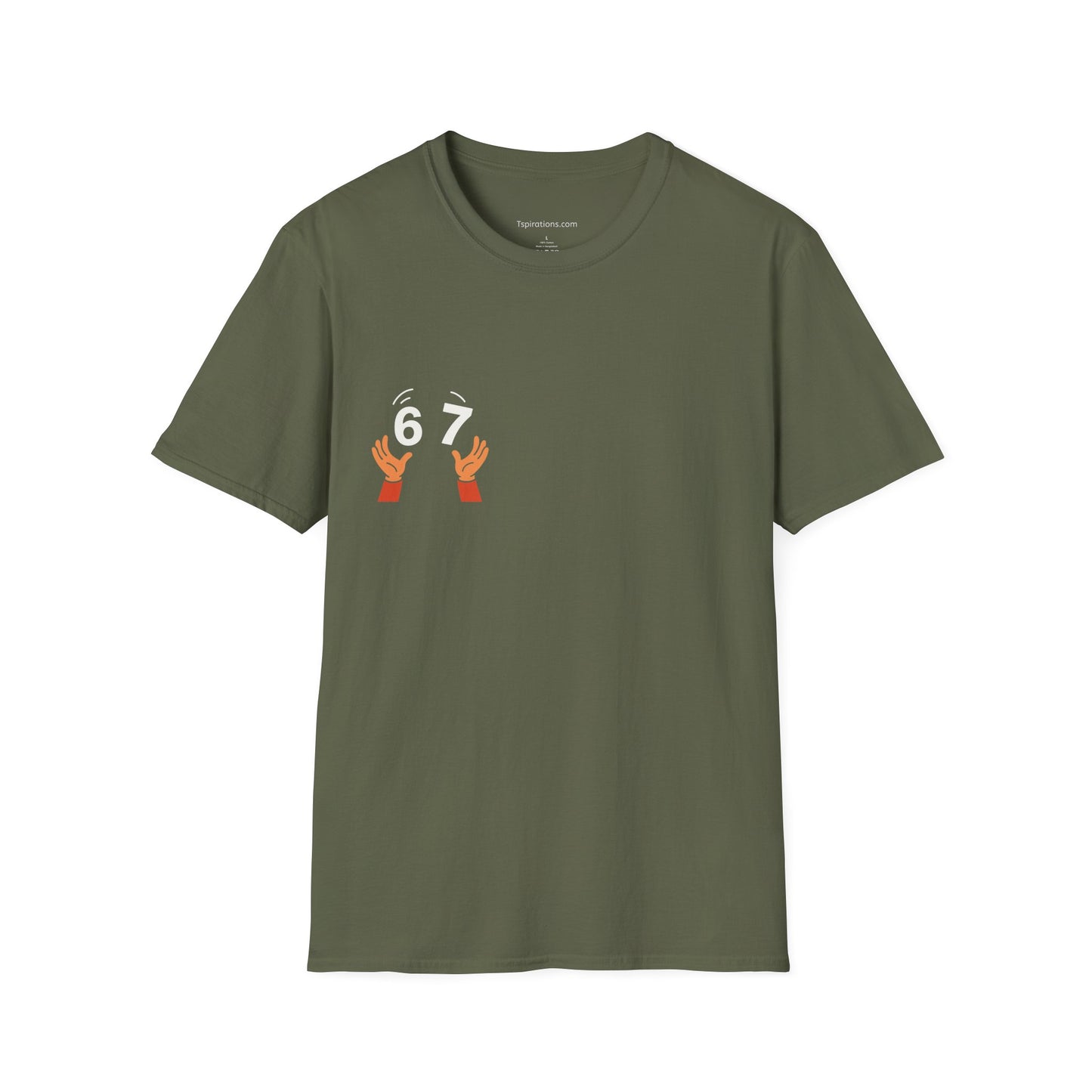 6-7  T‑Shirt — Hands Tossing '6-7' Graphic Tee