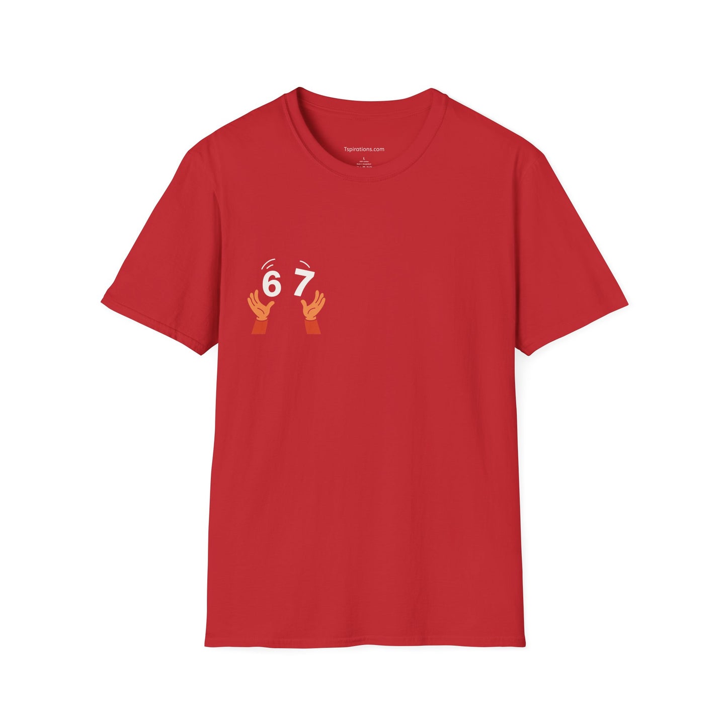 6-7  T‑Shirt — Hands Tossing '6-7' Graphic Tee