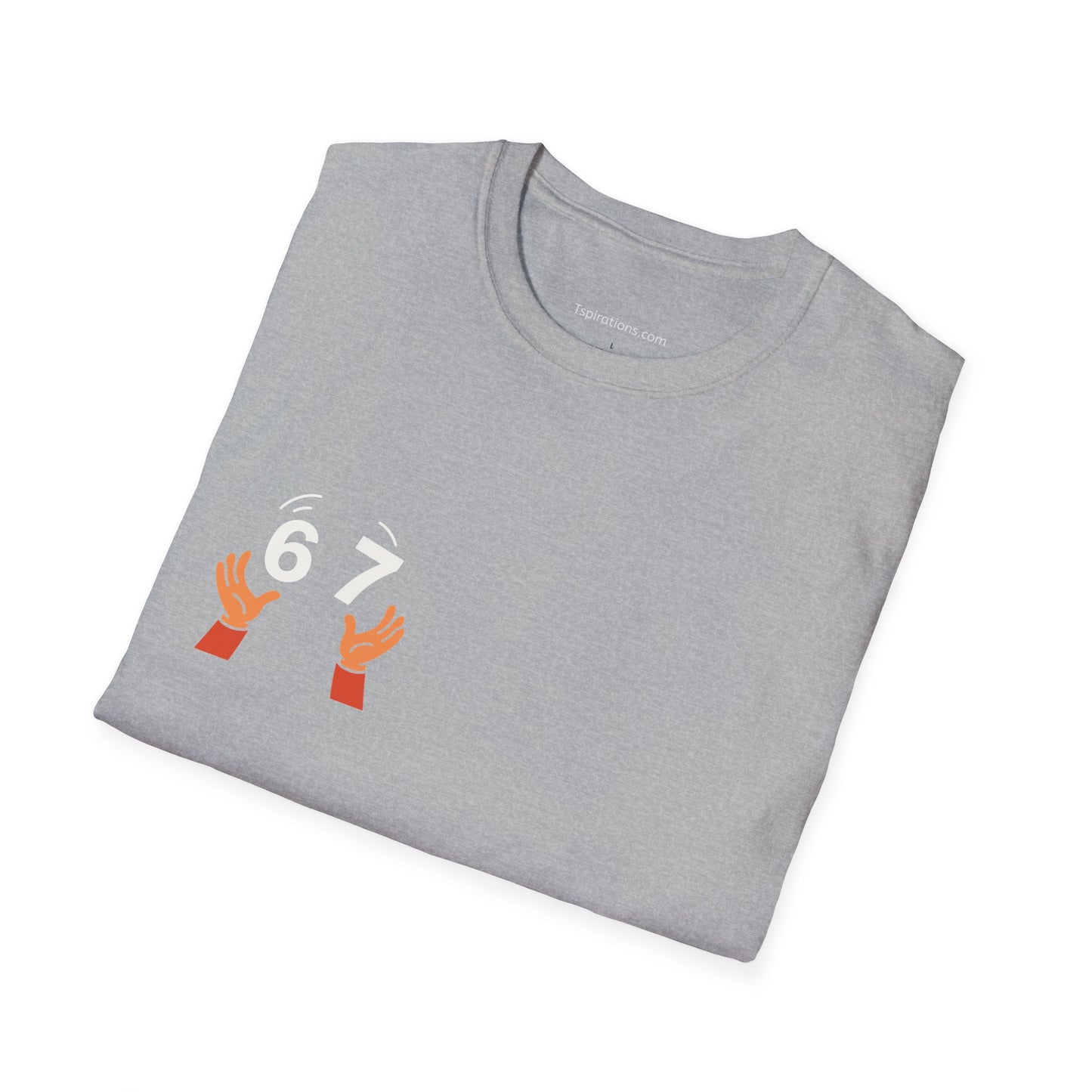 6-7  T‑Shirt — Hands Tossing '6-7' Graphic Tee