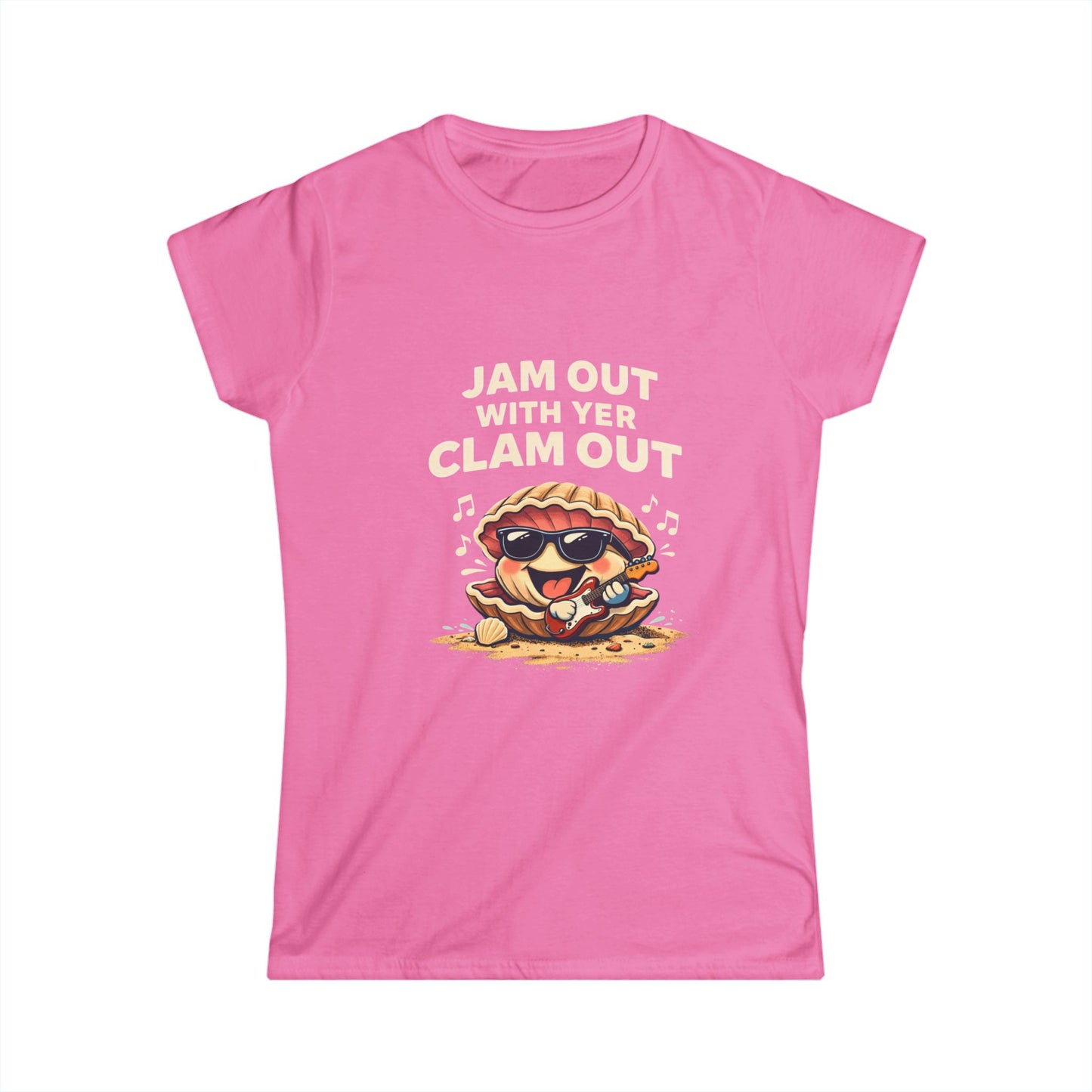 Jam Out With Yer Clam Out T-Shirt — Cute Cartoon Clam Music Tee for Women